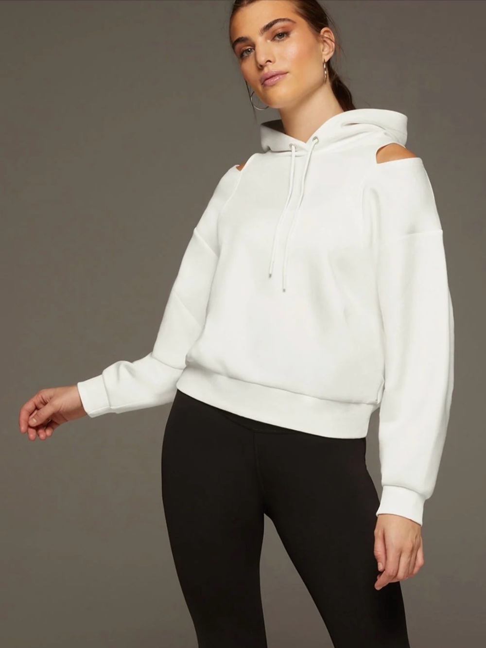 Michi Carve Hoodie in Ivory